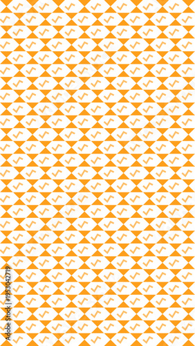Orange Checkmark Pattern on White Background