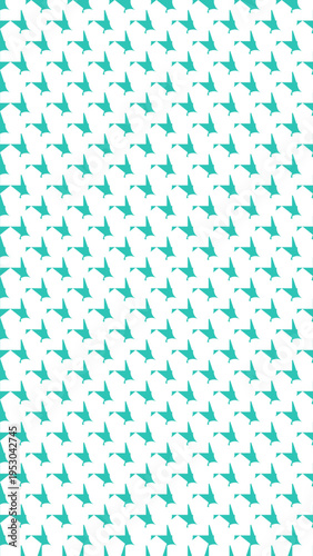 Teal Starburst Pattern on White Background