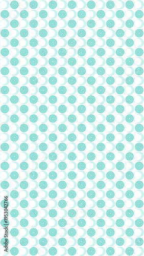 Seamless Teal and White Crescent Pattern