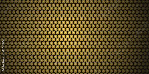 Symmetrical Obsidian and Gold Star-Shield Geometric Luxury Pattern