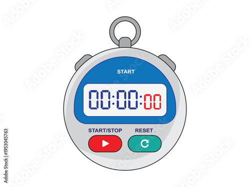Sports Chronometer with Start and Reset Buttons