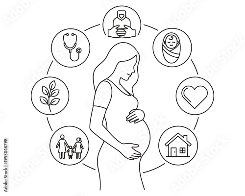 Mother's day tribute to pregnant women and motherhood