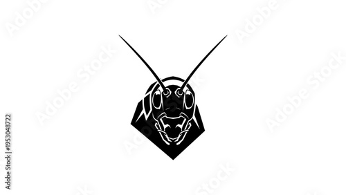 Bold hornet icon in monochrome silhouette style