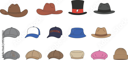 Flat vector illustration set of modern home furniture including sofas, chairs, tables, beds, lamps, and storage for interior design.