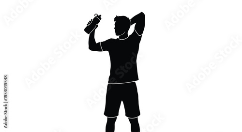 Black silhouette of a baseball player throwing a ball vector