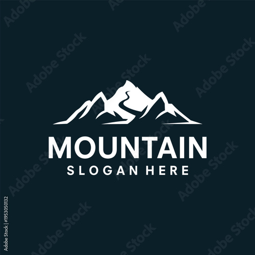 Mountain logo design template illustration vector
