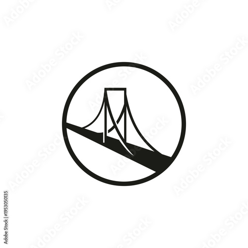 Bridge logo design template illustration vector