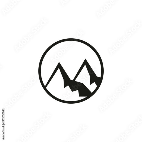 Mountain logo design template illustration vector