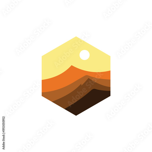 mountain logo design template illustration vector