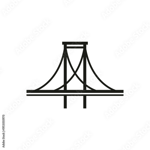 bridge icon logo vector template illustration design