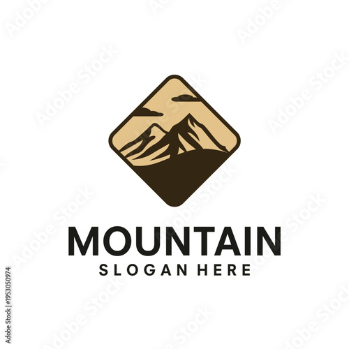 mountain logo design template illustration vector
