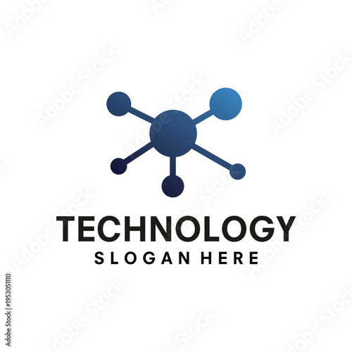 tech logo design template vector illustration