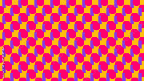 Vibrant Retro Geometric Pattern Background