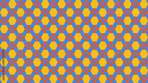 Abstract Hexagon Woven Pattern Background