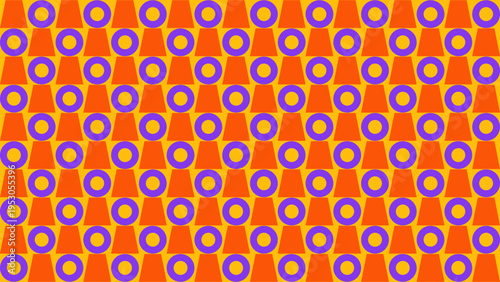 Retro Orange and Purple Geometric Pattern