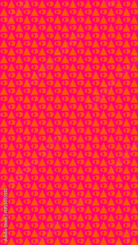 Bright Geometric Pattern of Triangles and Circles