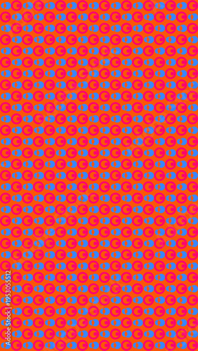 Abstract Geometric Red and Blue Pattern