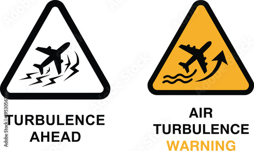 Air turbulence warning signs for aviation safety