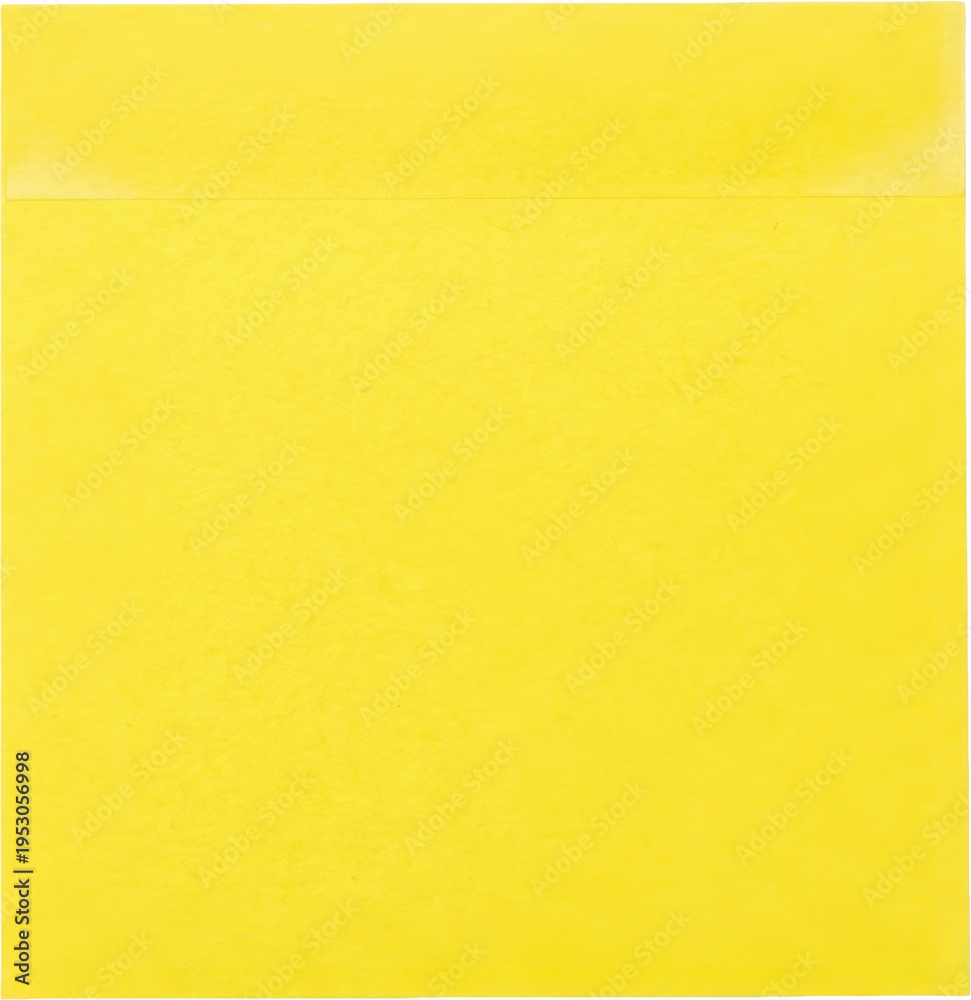 Obraz premium Blank yellow sticky note isolated on transparent background