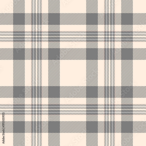 Fuzzy texture pattern check, hippie seamless textile background. Stroke fabric vector tartan plaid in light and gray colors.