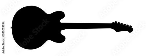 Electric guitar silhouette isolated