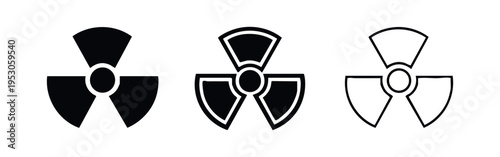 Radiation Symbol Set, Radioactive Warning Icons