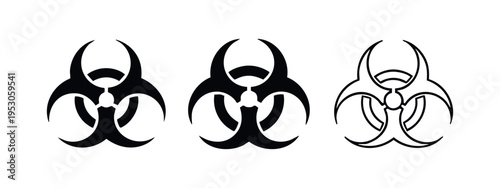 Biohazard Symbol Set, Biological Hazard Warning Icons