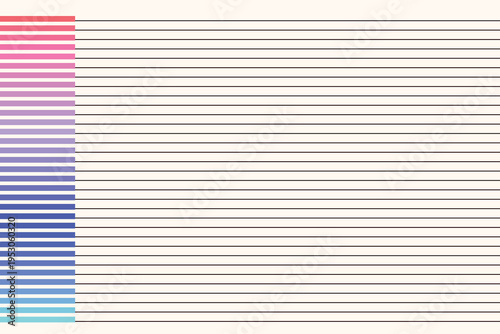 Grid paper. Lined sheet of abstract squared background with color graph. Geometric pattern for school, wallpaper, textures, notebook. Checkered blank on white background.