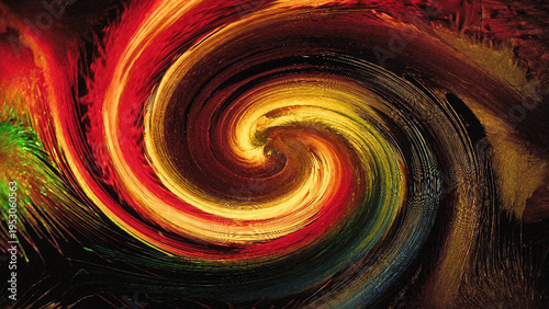 Abstract colorful crystal texture with swirling patterns