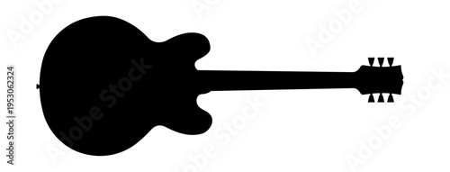 Electric guitar silhouette isolated