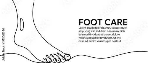 Illustration of a foot emphasizing proper foot care practices
