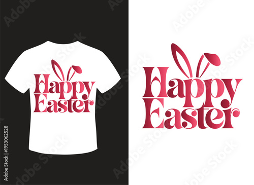 Easter sunday t shirt design with happy easter sunday day text