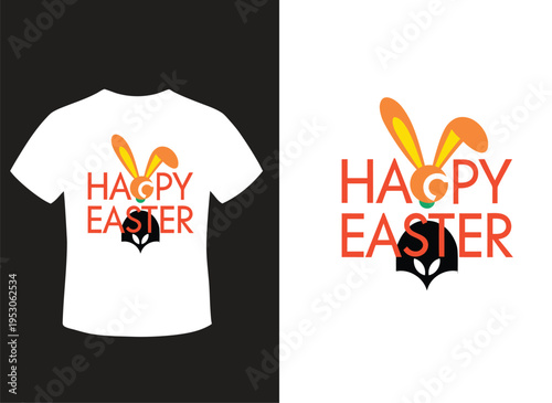 Easter sunday t shirt design with happy easter sunday day text