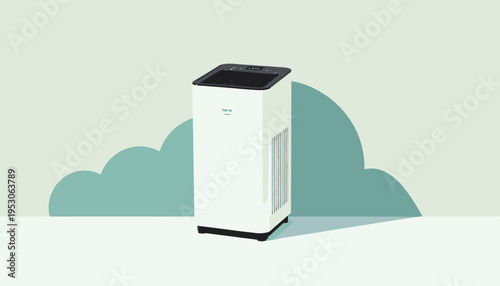 Modern Air Purifier for Improved Indoor Air Quality with Advanced Filtration System and Efficient Particle Removal for Healthier Living Environment