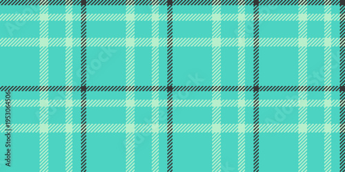 Worn seamless fabric plaid, good tartan textile check. Printing pattern background texture vector in teal and light colors.