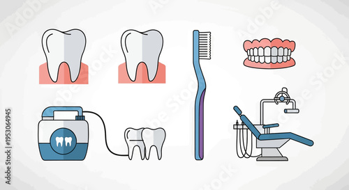 Dentistry oral hygiene and dental care for preventative health illustrating a comprehensive approach to patient well-being with dentist examining teeth using modern equipment in clinic setting