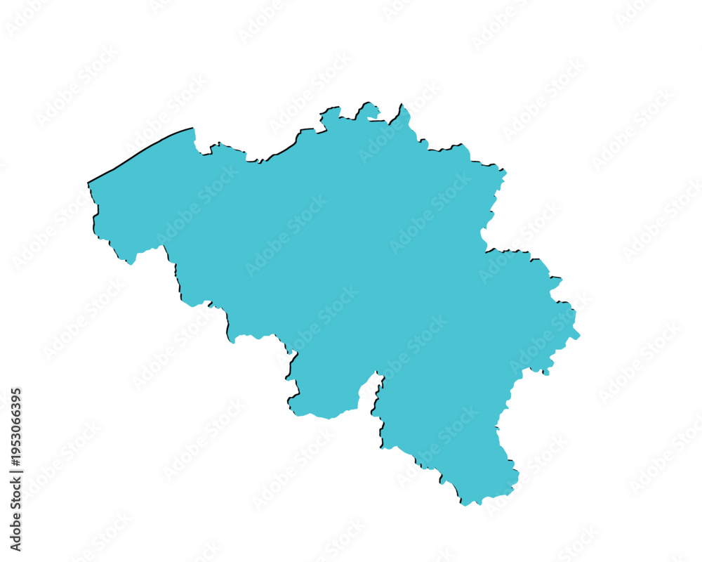 Obraz premium Map of Belgium, sign silhouette. World Map Globe. Vector Illustration isolated on transparent background. Europe continent.