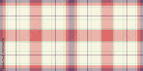 Festival tartan texture check, ethnicity background plaid pattern. Line vector seamless textile fabric in white and red colors.