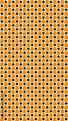 Retro Orange and Black Abstract Pattern