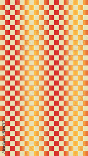 Orange and Beige Checkered Pattern Background