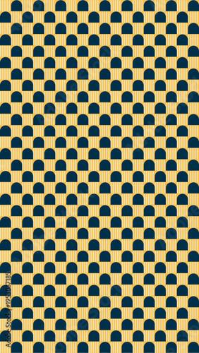 Geometric Pattern with Semicircles