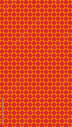 Orange Geometric Repeating Pattern Background