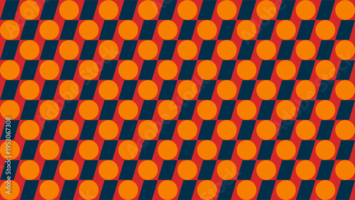 Geometric Pattern with Circles and Rectangles