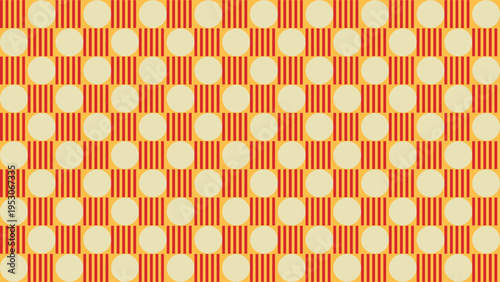 Retro Geometric Pattern with Circles and Stripes