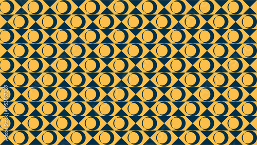 Abstract Pattern in Yellow and Dark Blue