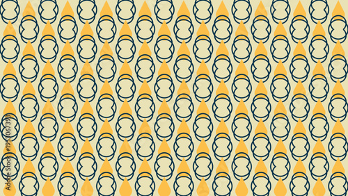 Seamless Retro Geometric Pattern with Organic Shapes