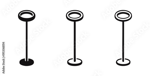 Minimalist Tall Floor Lamp Silhouette Icons