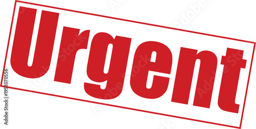 Red urgent stamp on with bold text