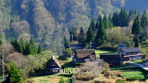 Wallpaper Mural 五箇山合掌造り集落相倉　世界遺産新緑の季節 Torontodigital.ca