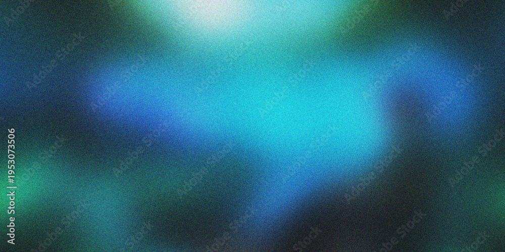 Obraz premium Abstract Blue and Teal Gradient Background with Soft Blurry Waves and Grainy Film Texture